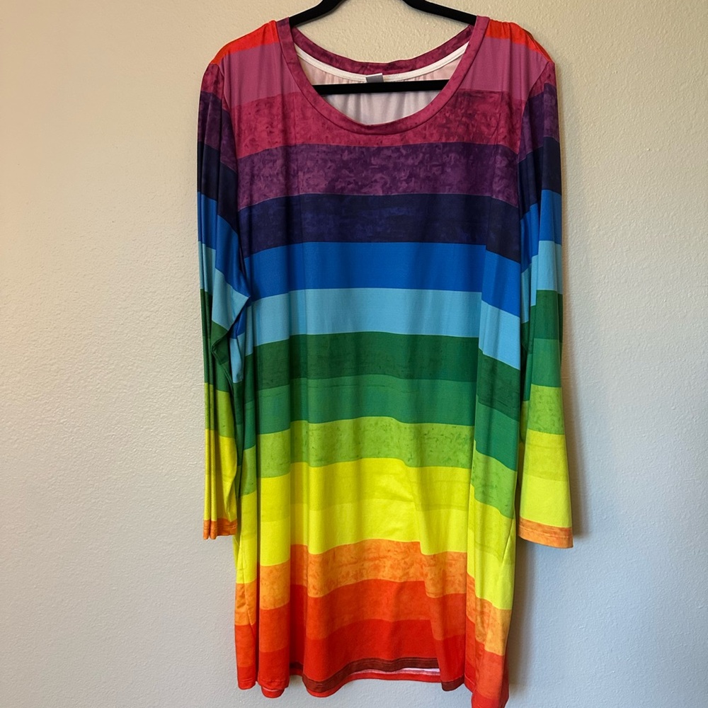 Colorful Striped Long Sleeve Tunic